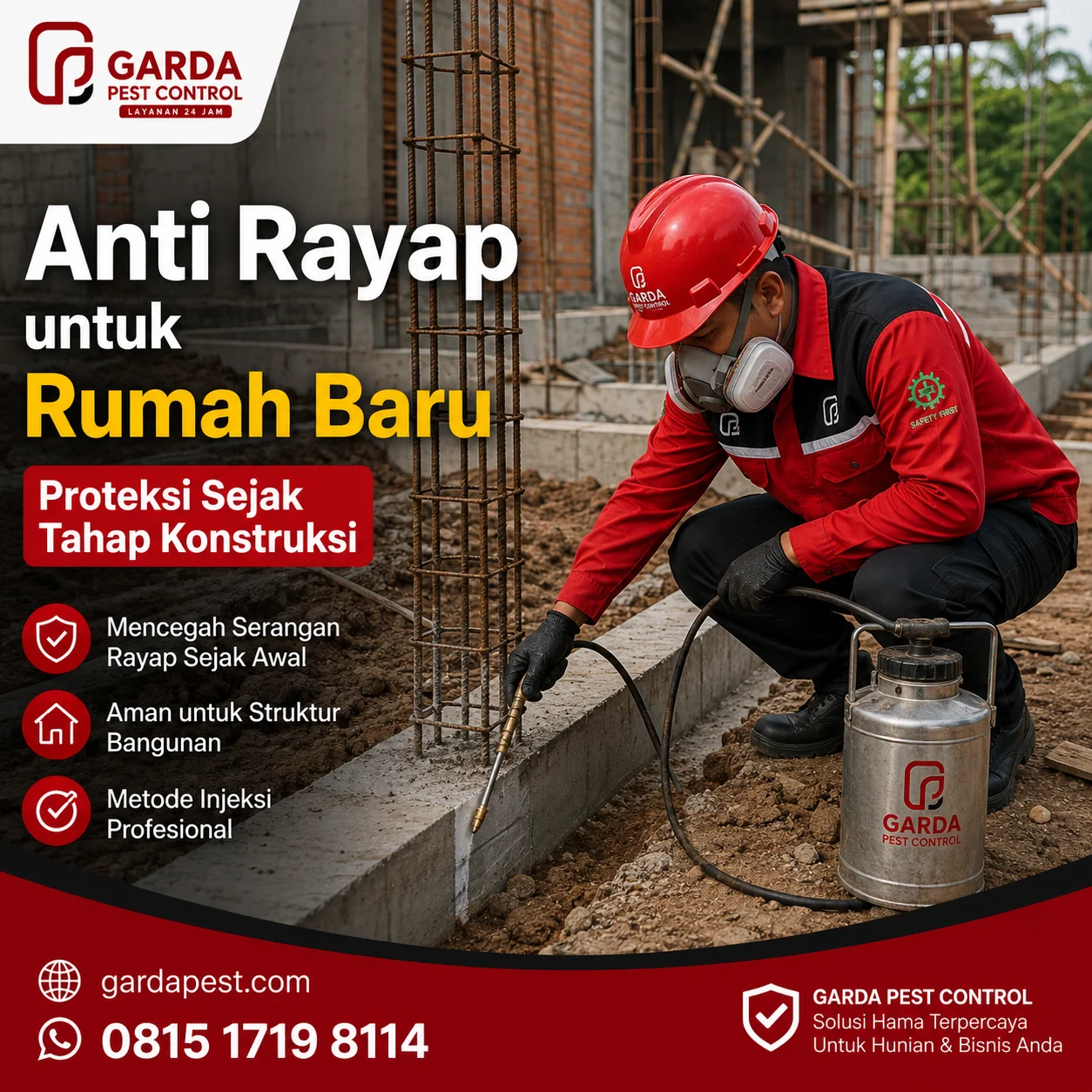 Jasa Anti Rayap Pra Konstruksi Tangerang