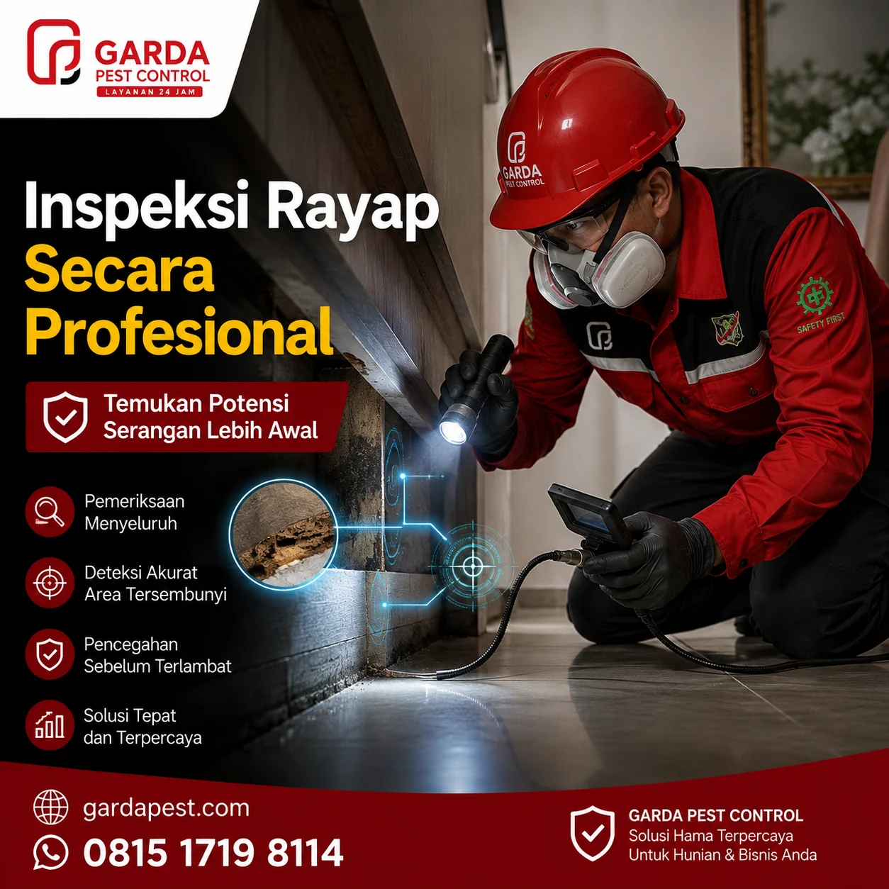 Jasa Pembasmi Rayap Pasca Konstruksi Tangerang Bergaransi & Terpercaya