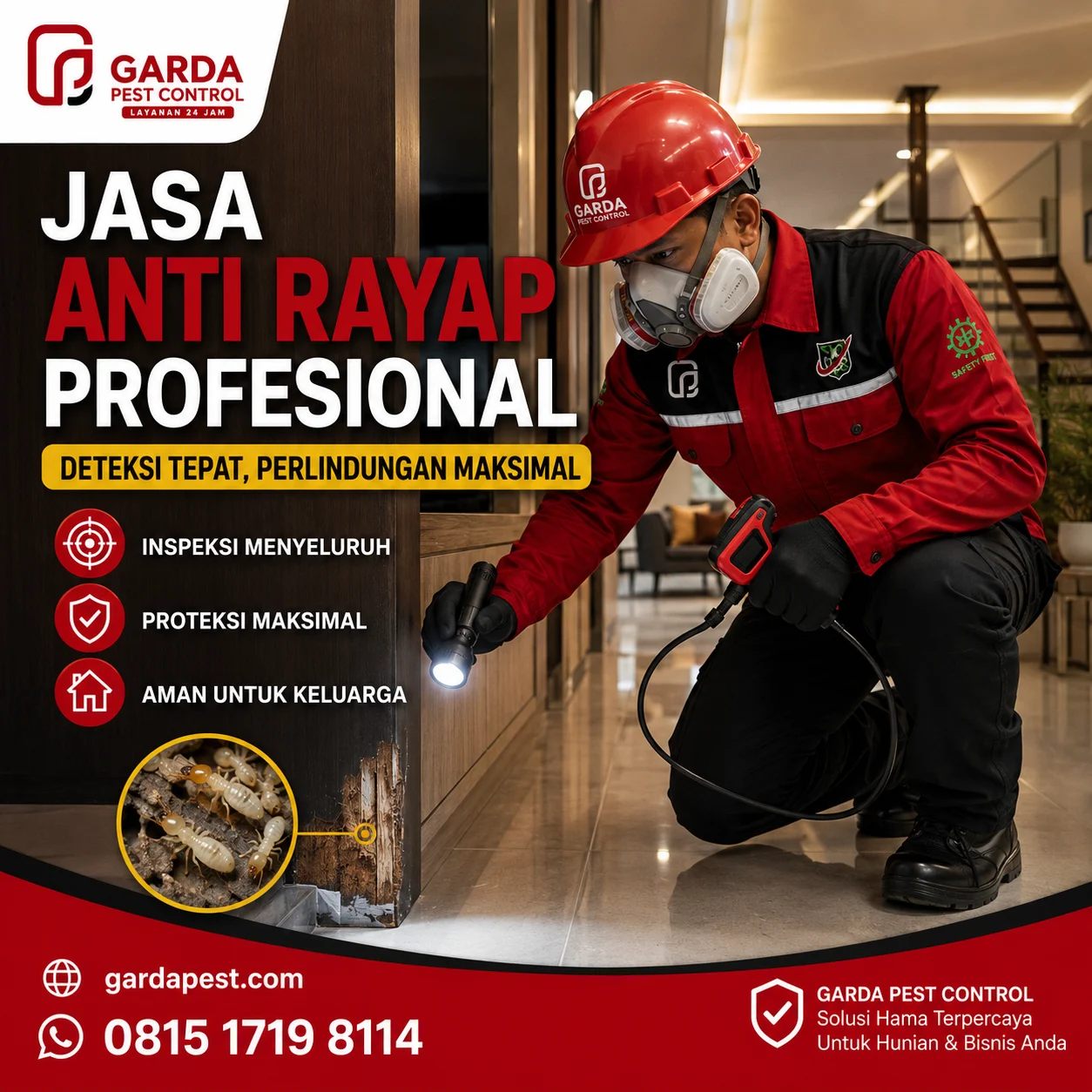 Biaya Jasa Anti Rayap per Meter di Tangerang