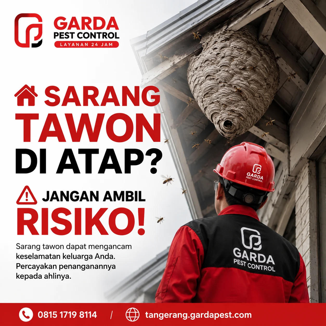 Jasa Pembasmi Tawon Tangerang: Evakuasi Sarang Vespa Aman dan Bergaransi
